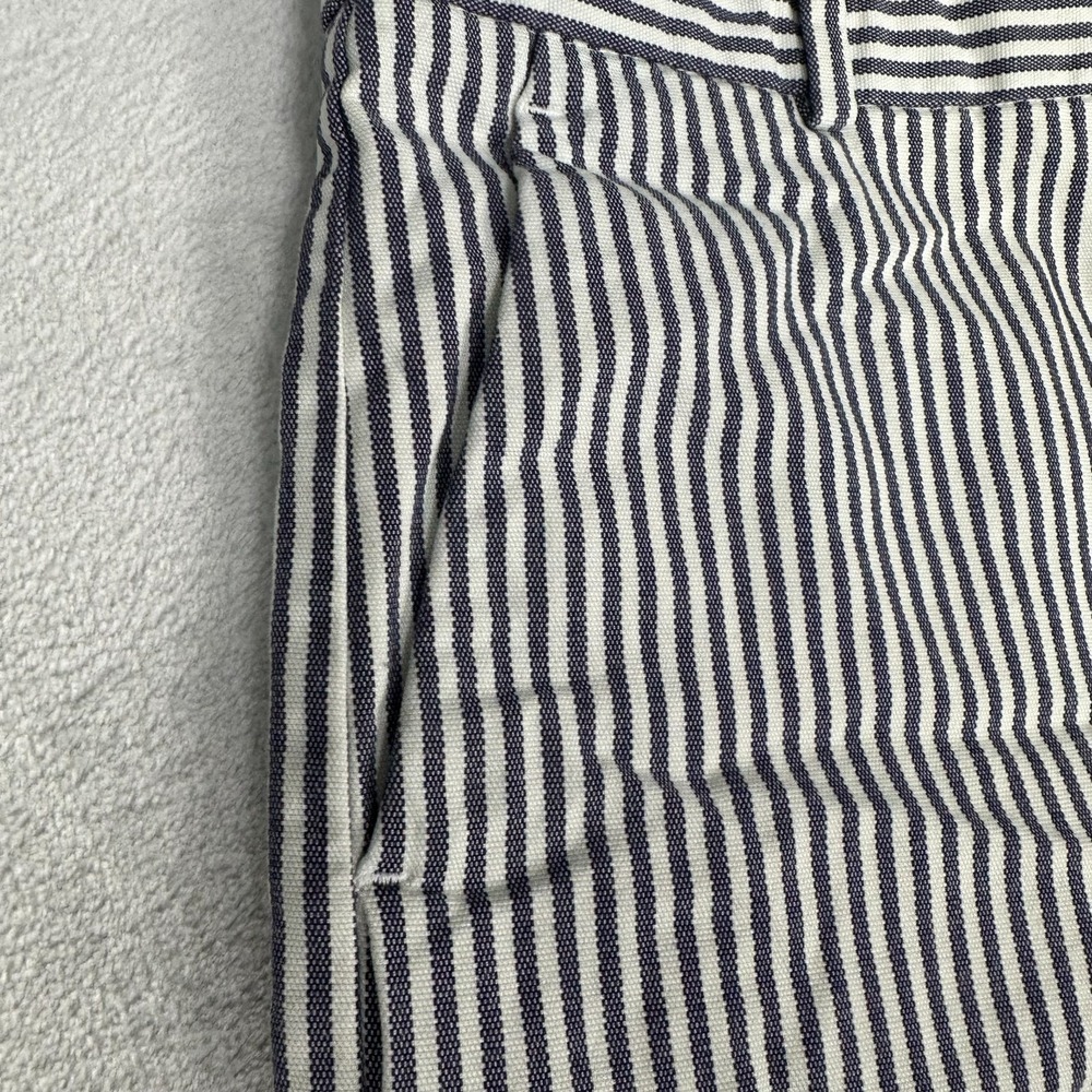 Banana Republic Shorts Womens 8 Blue White Striped 100% Cotton Nautical Preppy - Picture 6 of 13